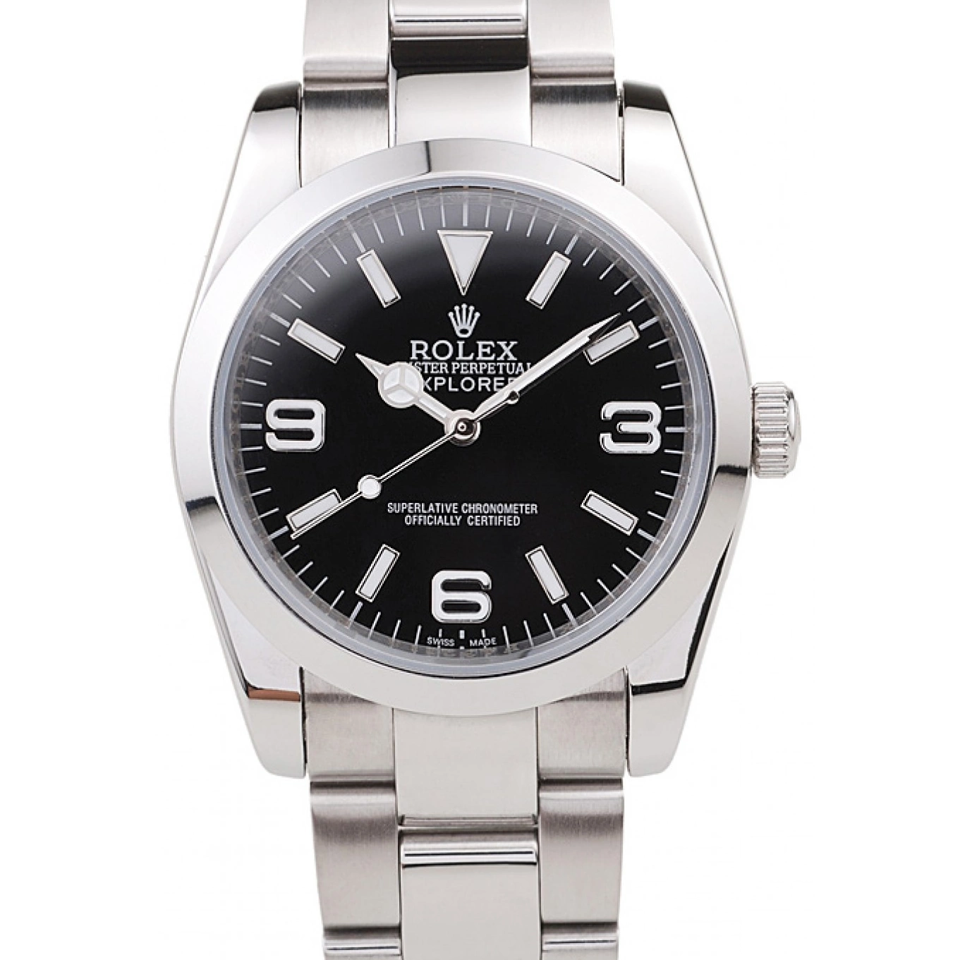 Explorer 98087 Black Dial Rolex Polished Steel Stainless 0715